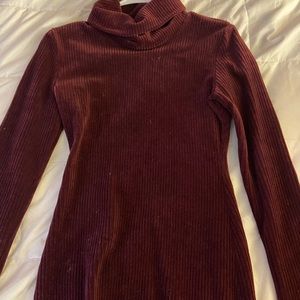 Urban outfitters burgundy velvet mini dress